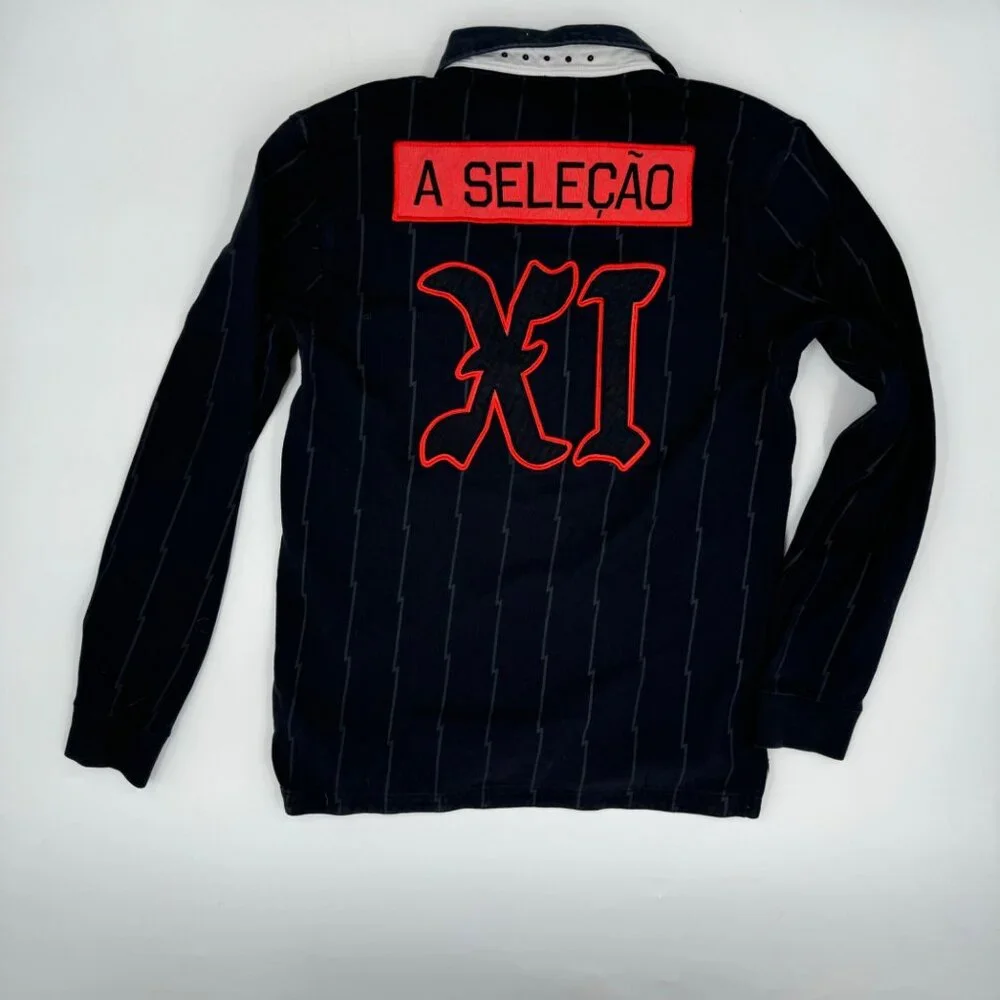 Nike Brazil Canarinho Selecao Long Sleeve Rugby Shirt Size M - Picture 3 of 12